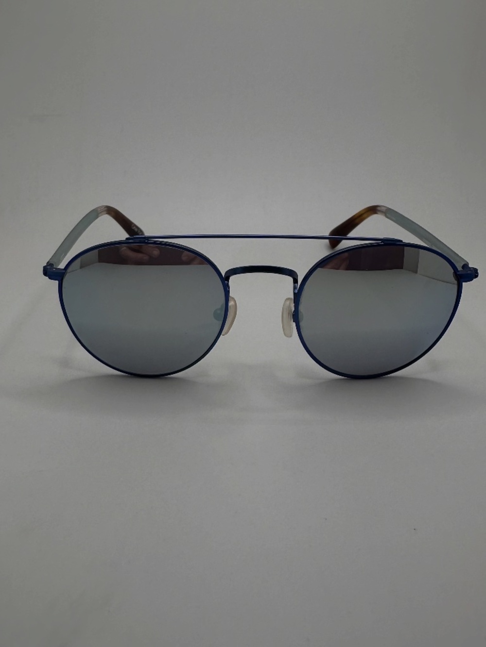 NWOT TOMS Sunglasses - Jarrett in Blue anodized Metal with Grey Chrome Grey Lens